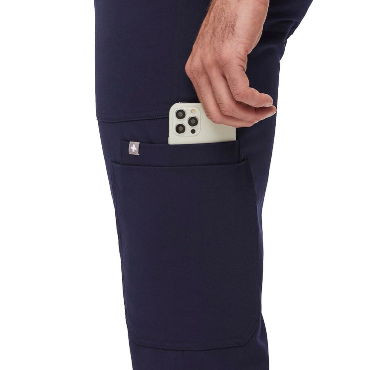 FIGS Men's Cairo Cargo Scrub Pants Navy
