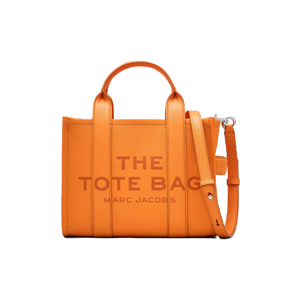 Marc Jacobs Women's The Leather Small Tote Bag Tangerine