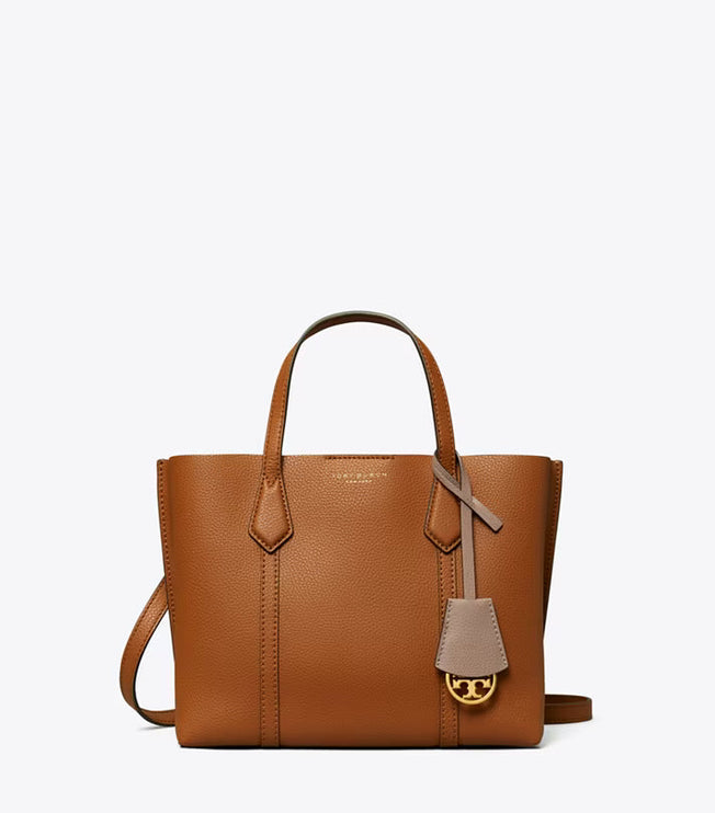 Tory Burch Women's Small Perry Triple-Compartment Tote Light Umber