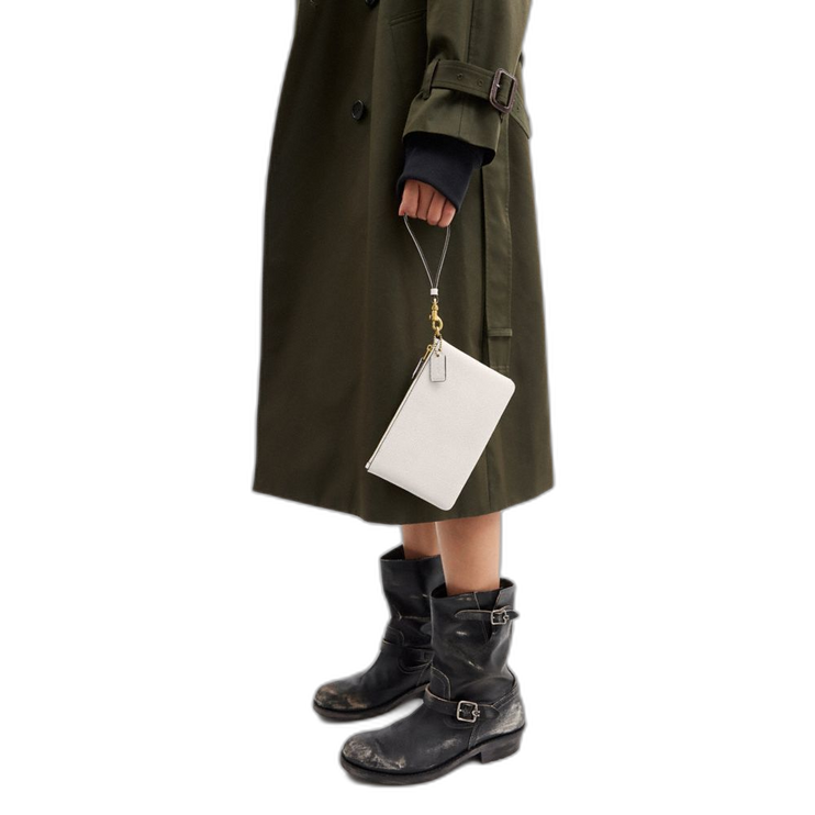 Coach Women's Essential Small Wristlet Brass/Chalk