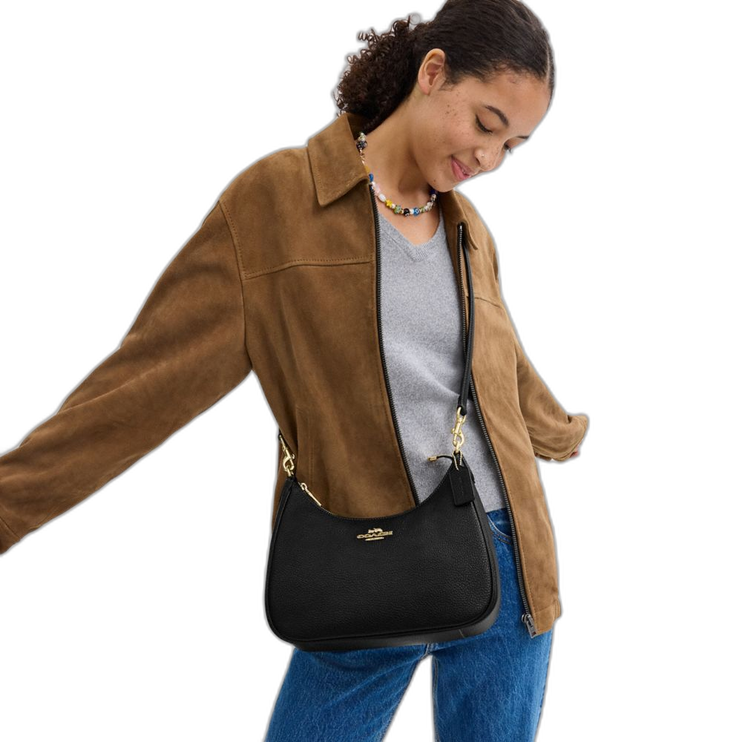 Coach Women's Teri Hobo Bag Gold/Black