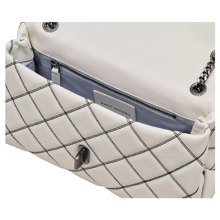 Marc Jacobs Women's The Bi-Color Quilted Dual Convertible Shoulder Bag White