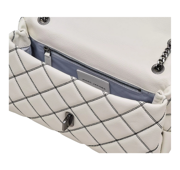 Marc Jacobs Women's The Bi-Color Quilted Dual Convertible Shoulder Bag White