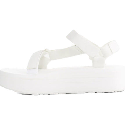 Teva Women's White Flatform Universal Sandals Bright White