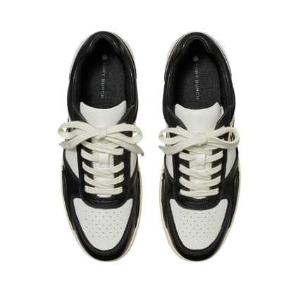 Tory Burch Women's Clover Court Sneaker White/Perfect Black