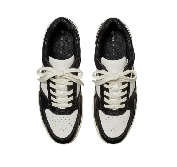 Tory Burch Women's Clover Court Sneaker White/Perfect Black