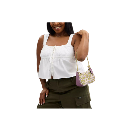 Coach Women's Teri Mini Crossbody Bag With Floral Print Gold/Lilac Multi