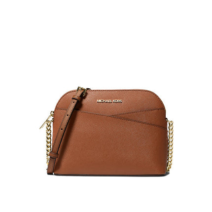 Michael Kors Women's Jet Set Travel Medium Dome Crossbody Bag Luggage