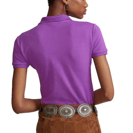 Polo Ralph Lauren Women's Slim Fit Stretch Polo Shirt Paloma Purple
