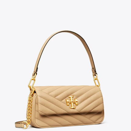 Tory Burch Women's Small Kira Chevron Flap Shoulder Bag Desert Dune