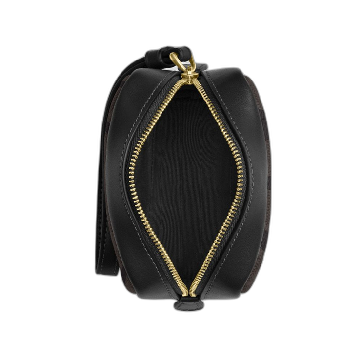 Coach Women's Pouch Wristlet In Signature Canvas Gold/Walnut/Black