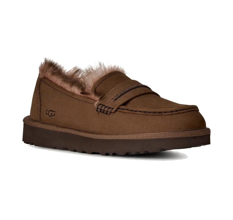 UGG Women's Ellis Nubuck Loafer Dark Chestnut
