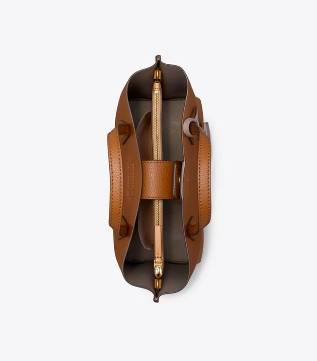 Tory Burch Women's Small Perry Triple-Compartment Tote Light Umber