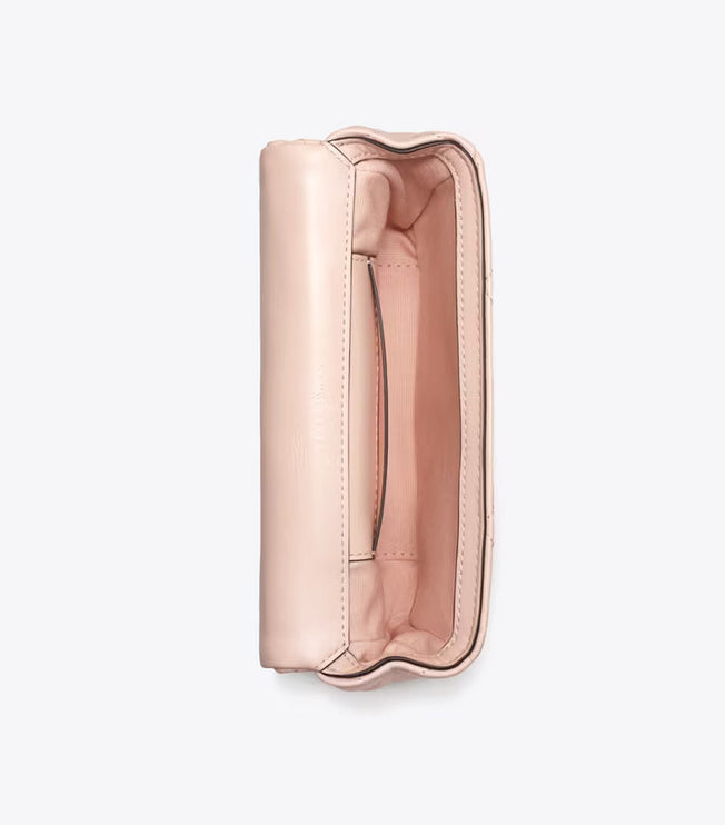 Tory Burch Women's Mini Kira Diamond Quilt Flap Bag Soft Pink