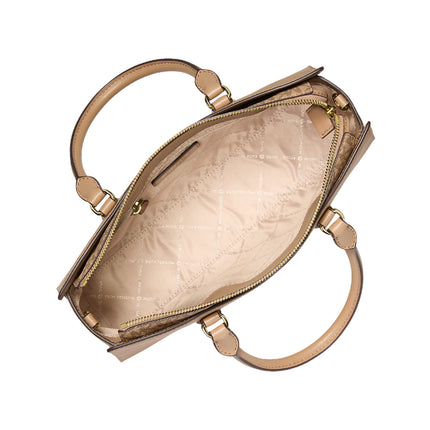 Michael Kors Women's Arden Medium Top-Zip Satchel Camel