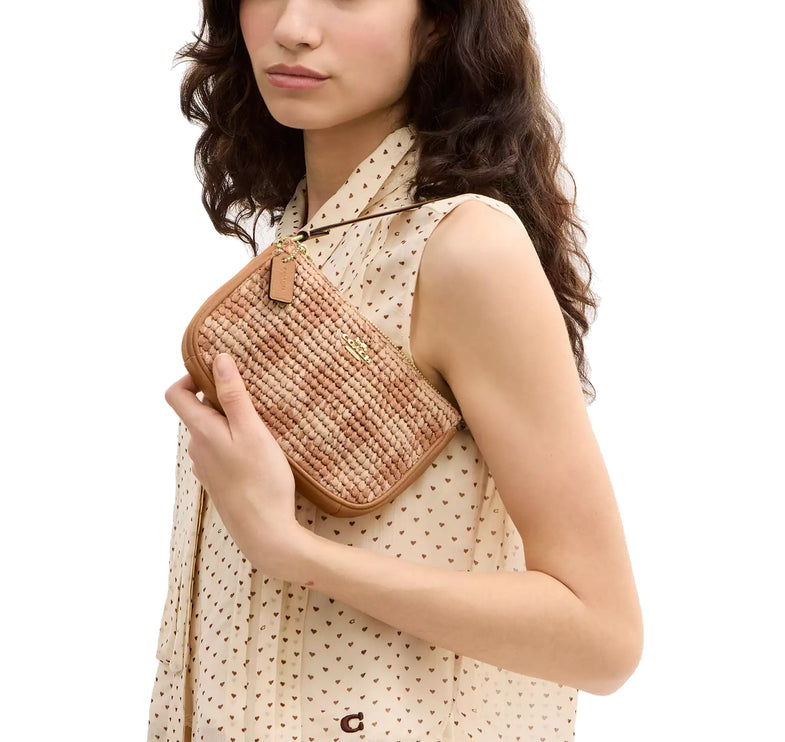 Coach Women's Nolita 19 With Gingham Print Gold/Tan