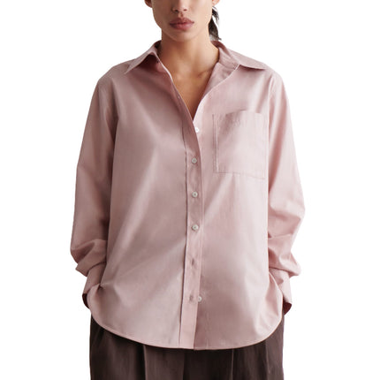 COS Women's Tailored Pima Cotton Shirt Pink