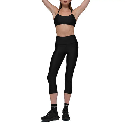 alo Women's High-Waist Airlift Capri Black
