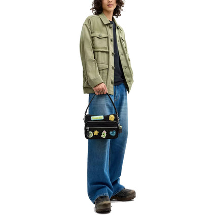 Coach Unisex Coach x Brain Dead Dakota Crossbody Bag In Signature Nylon With Patches Black