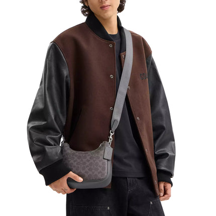 Coach Unisex Nolan Hobo Bag In Signature Canvas Grey