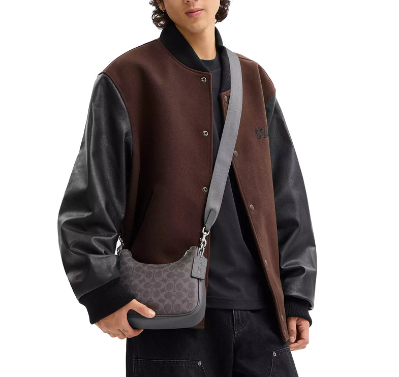 Coach Unisex Nolan Hobo Bag In Signature Canvas Grey