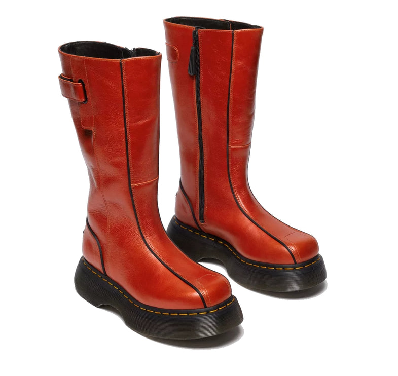 Dr. Martens Women's Buzz Hi Eclipse Leather Boots Orange