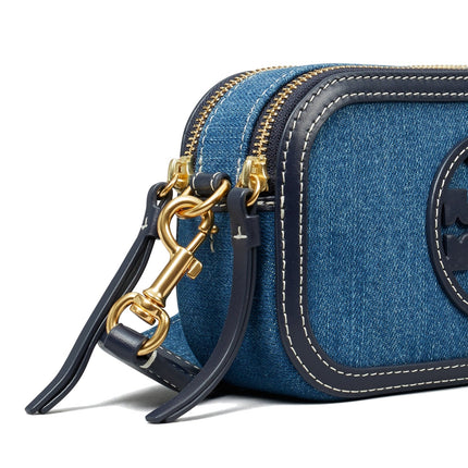 Tory Burch Women's Mini Miller Denim Crossbody Bag Denim Multi