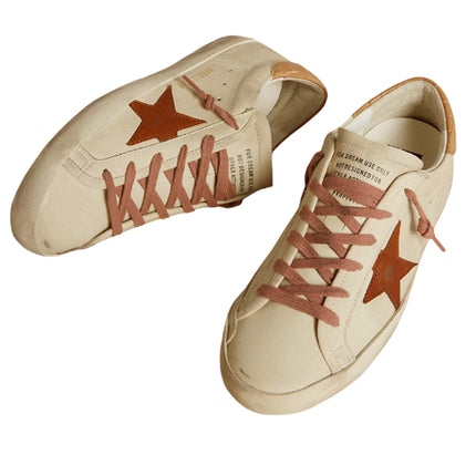 Golden Goose Women's Super Star with Leather Star and Crocodile Print Leather Heel Tab