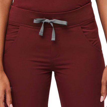 FIGS Women's Kade Cargo Scrub Pants Burgundy