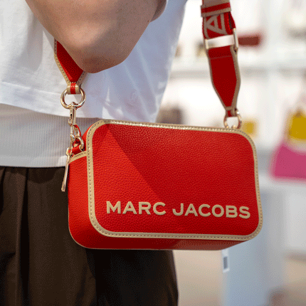 Marc Jacobs Women's Flash Leather Crossbody Bag Colorblock Red Multi
