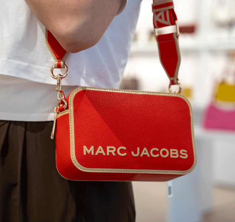 Marc Jacobs Women's Flash Leather Crossbody Bag Colorblock Red Multi