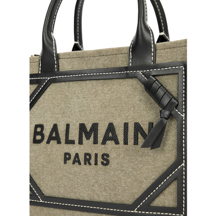 Balmain Women's B-Army Small Canvas Tote Bag Green