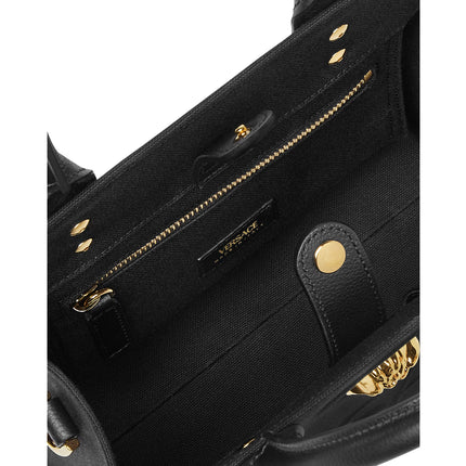 Versace Women's La Medusa Mini Canvas Tote Black