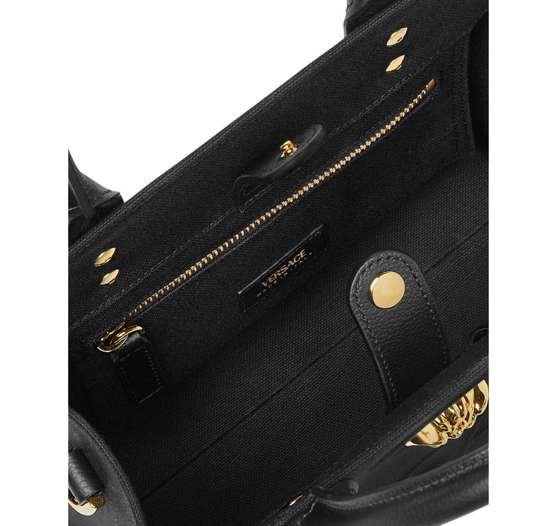 Versace Women's La Medusa Mini Canvas Tote Black