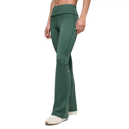 alo Women's ALO Softsculpt 7/8 Foldover Flare Legging Clover Green