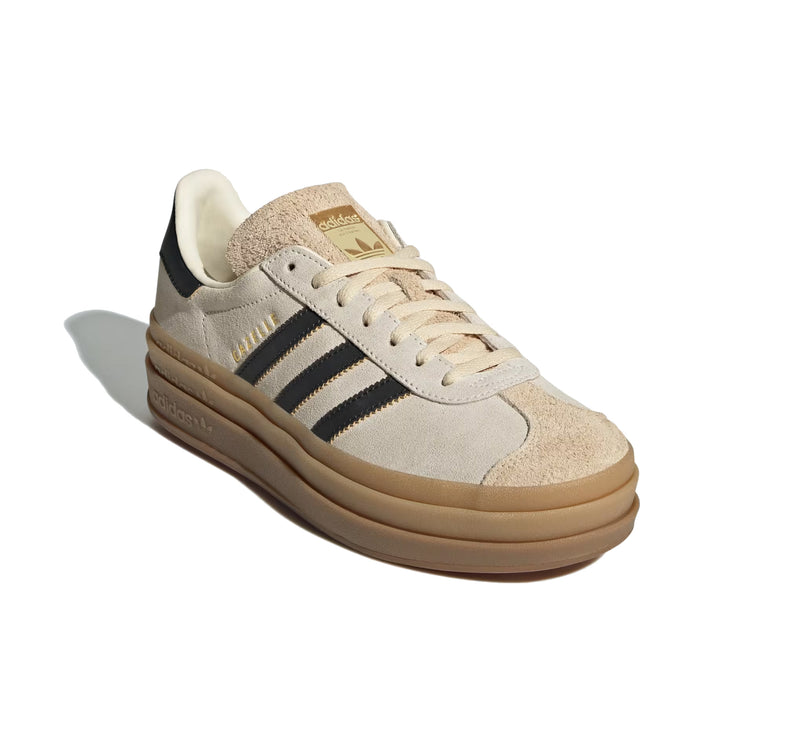 Adidas Women's Gazelle Bold Cream White/Core Black/Sand Strata JS3892