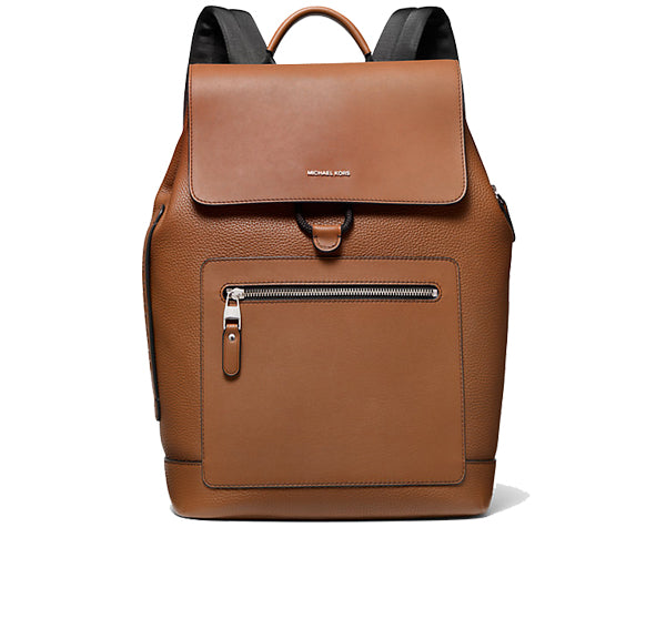 Michael Kors Men's Hudson Pebbled Leather Backpack Luggage