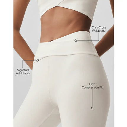 alo Women's Airlift High-Waist 7/8 Horizon Legging Ivory