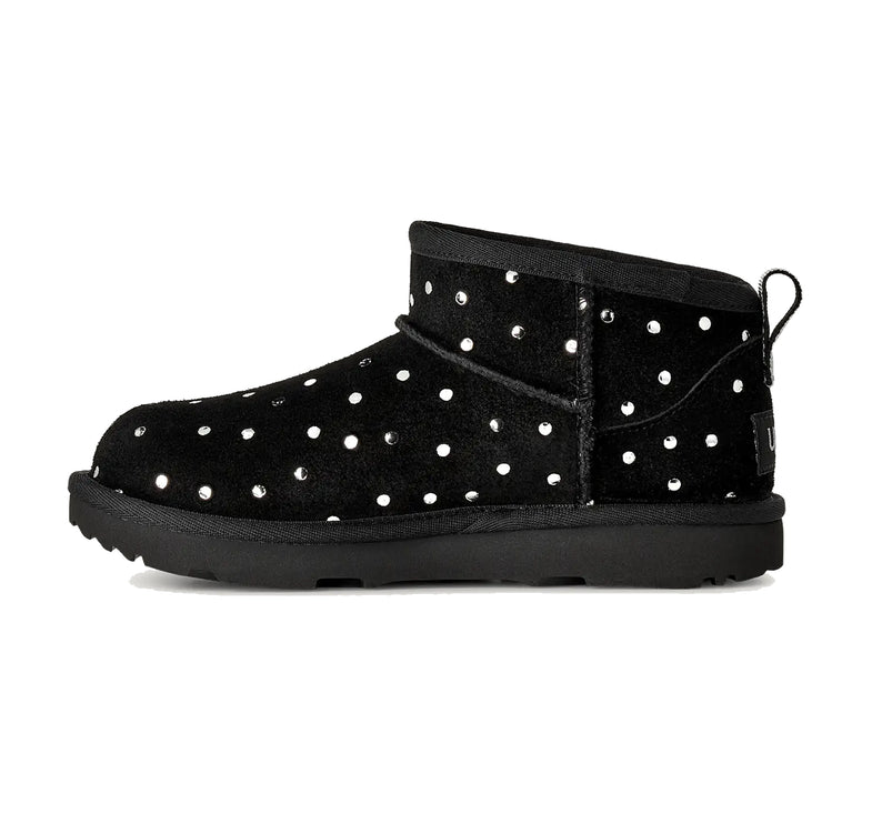 UGG Big Kids' Classic Ultra Mini Shiny Dots Black