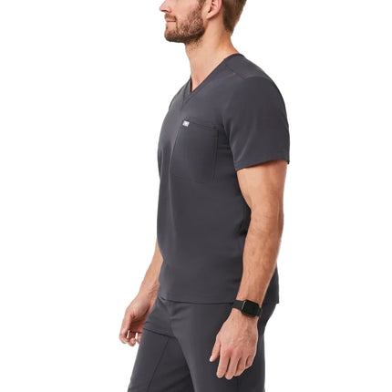 FIGS Men's Leon Three Pocket Scrub Top Charcoal