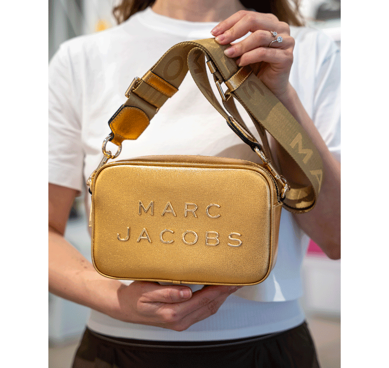 Marc Jacobs Women's Flash Leather Crossbody Bag Gold