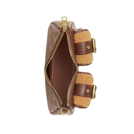 Coach Women's Ashton Bag With Signature Canvas Gold/Tan/Vintage Brown