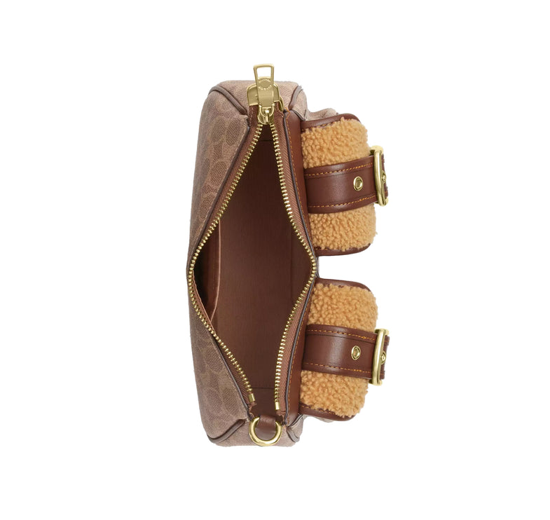 Coach Women's Ashton Bag With Signature Canvas Gold/Tan/Vintage Brown