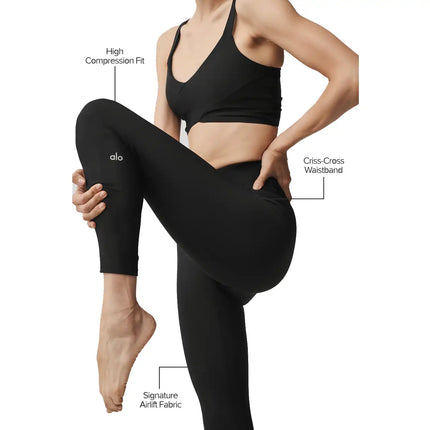 alo Women's Airlift High-Waist 7/8 Horizon Legging Black
