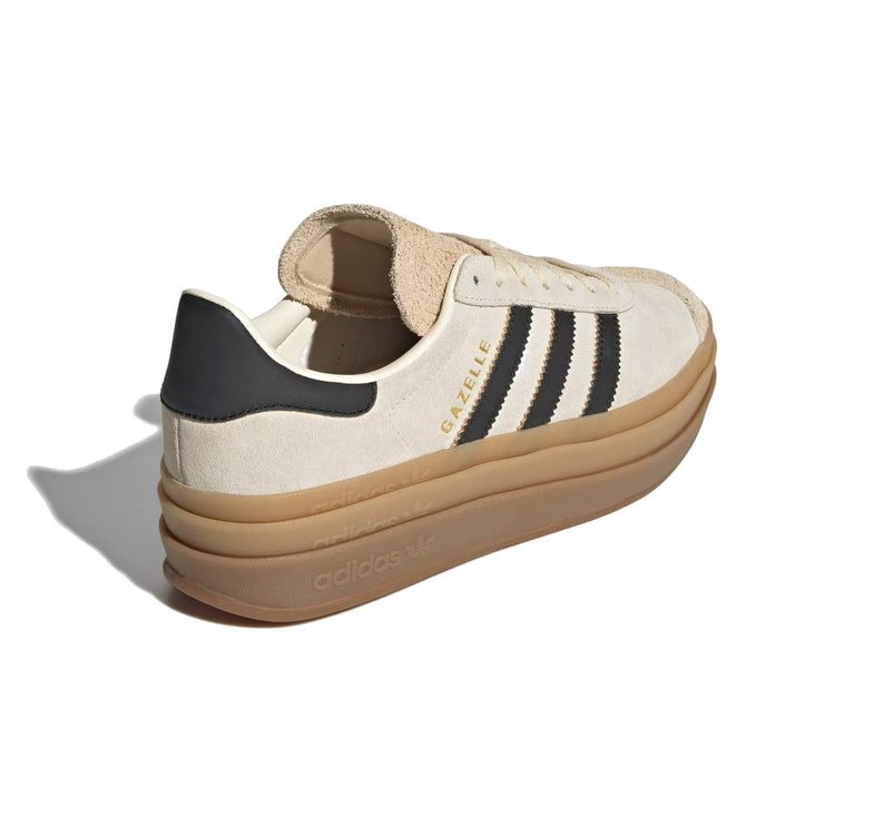 Adidas Women's Gazelle Bold Cream White/Core Black/Sand Strata JS3892