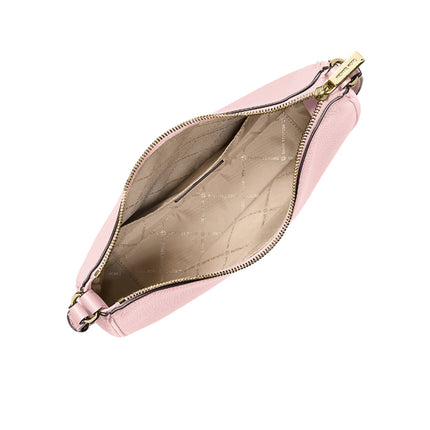 Michael Kors Women's Nayla Medium Pebbled Leather Messenger Bag Powder Blush
