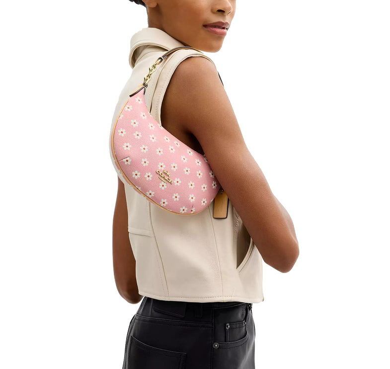 Coach Women's Mini Payton Bag With Floral Print Gold/Pink Multi
