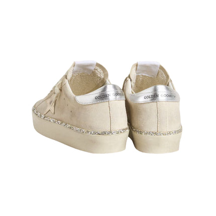 Golden Goose Women's Hi Star in Suede with Silver Metallic Leather Star and Heel Tab