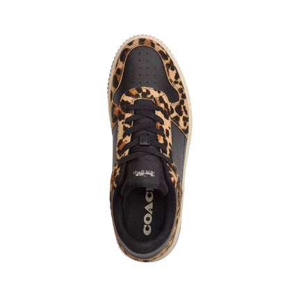 Coach Women's Platform Sneaker With Leopard Print Black/Leopard