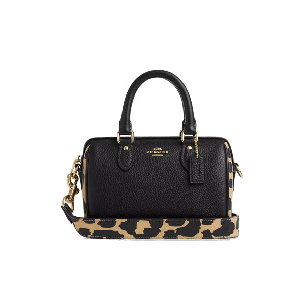 Coach Women's Mini Rowan Crossbody Bag With Leopard Print Gold/Leopard Multi - Hemen Kargoda